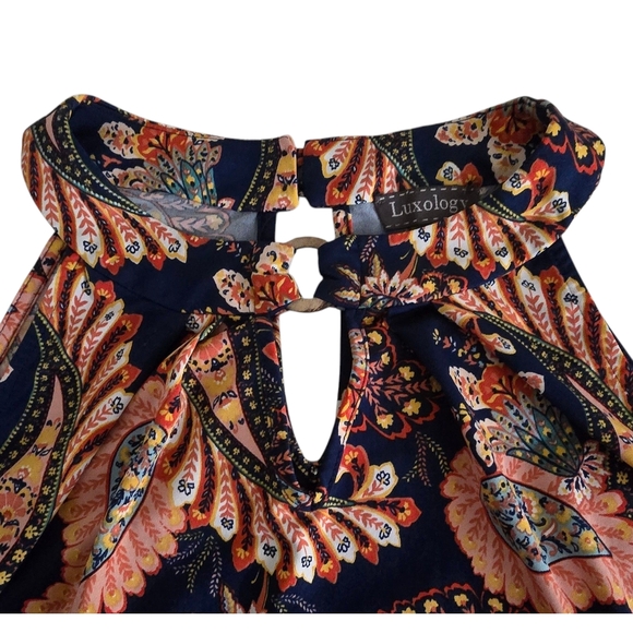 Luxology Paisley Print Sleeveless Blouse - Picture 3 of 5